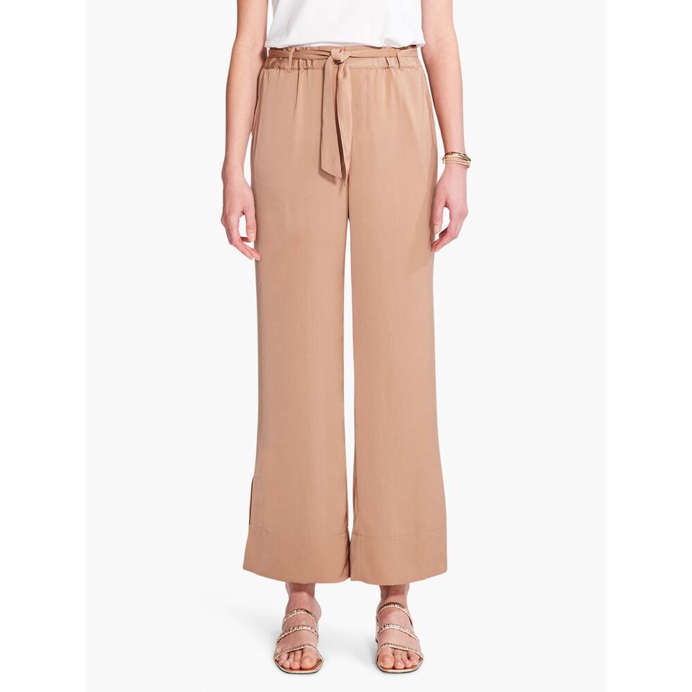 New Nic + Zoe Soft Drape Wide-Leg Pant in Mochachino Size XL